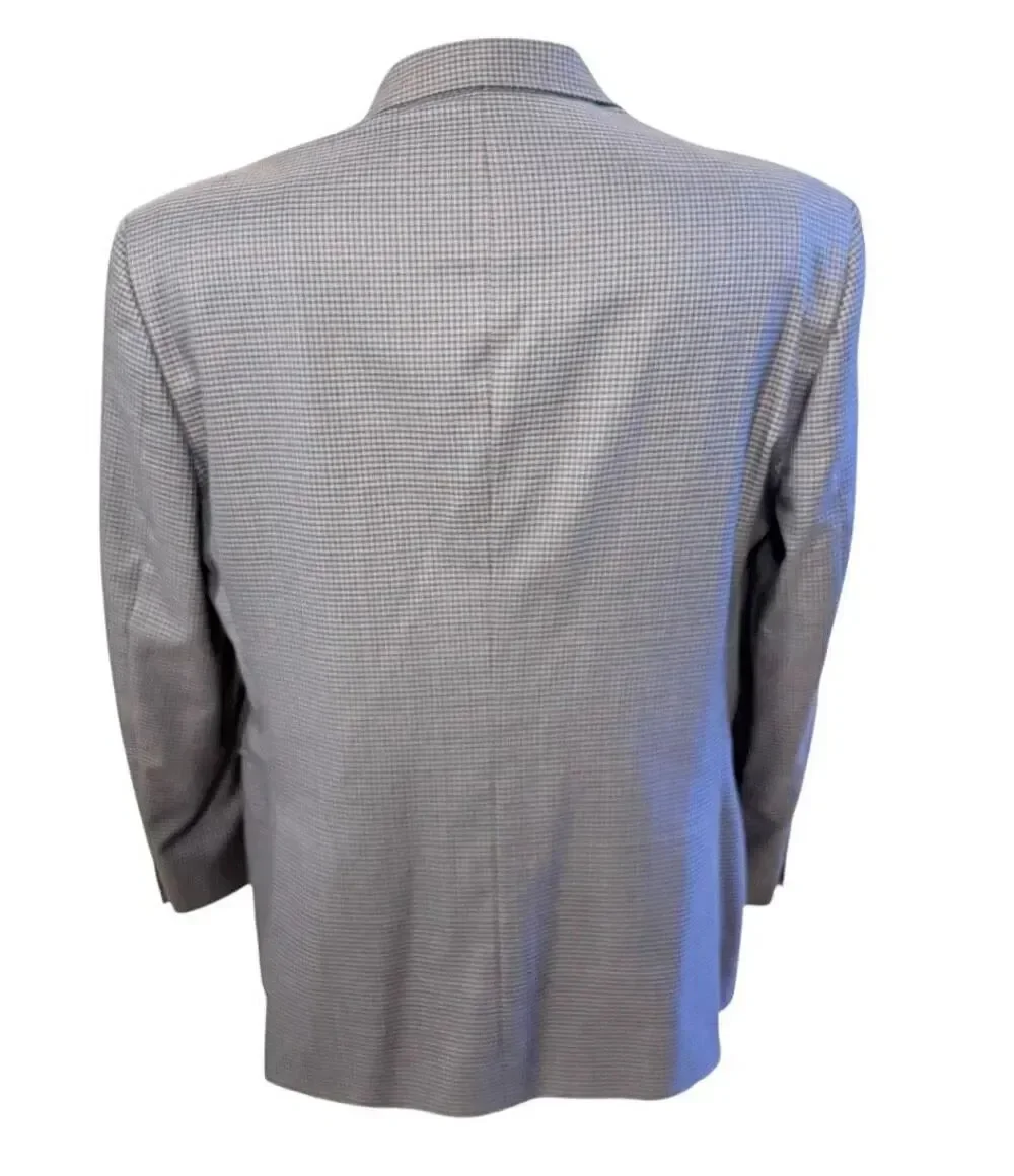 Hart Schaffner Marx Two-Button Blazer/Sport Coat Blue Micro-Houndstooth 42S